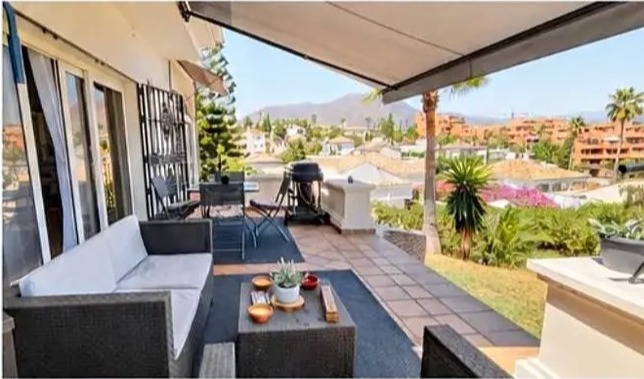 Terrace overlooking Estepona and the coastline