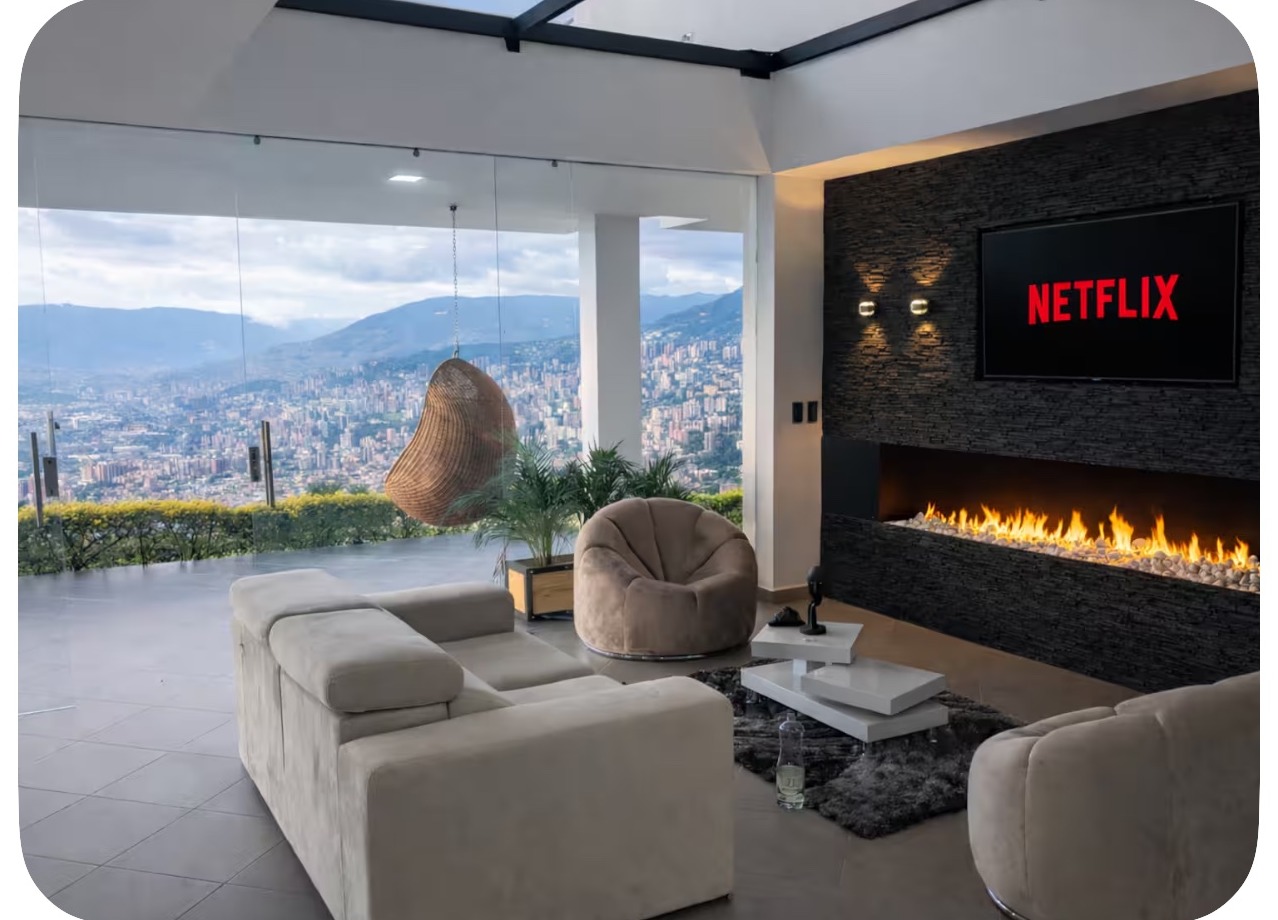 Colombia seven-bedroom glass villa with city views, gallery photo 12