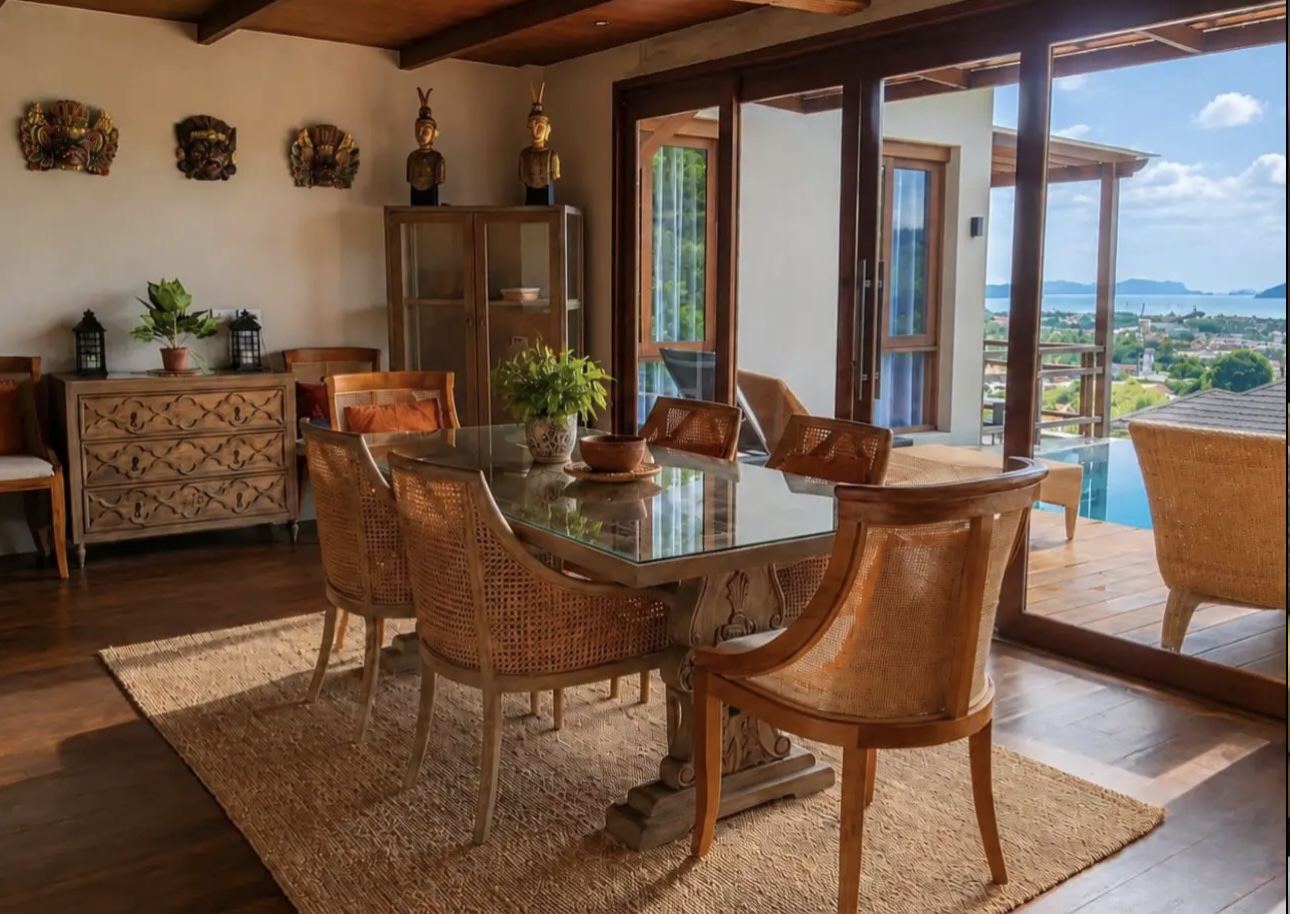 Open living space with ocean views